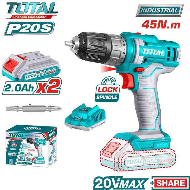 Máy khoan vặn vít dùng pin total 20v tdli20028