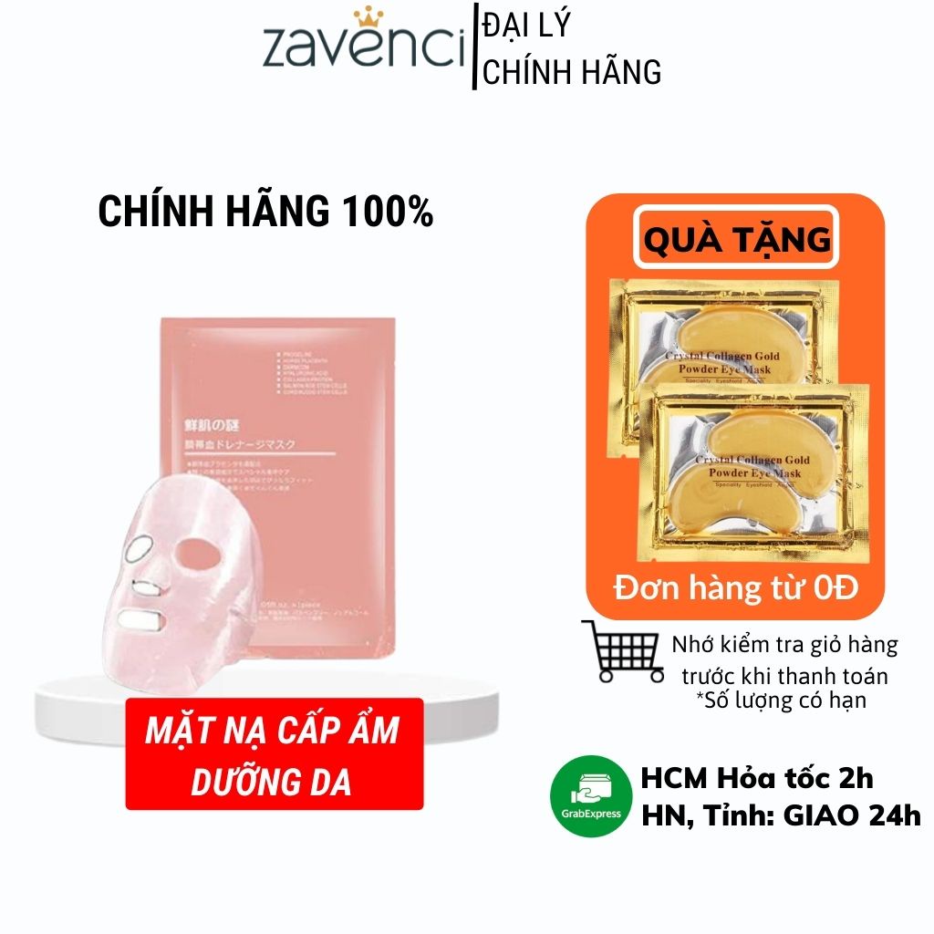 Mặt nạ giấy rwine beauty stem cell placenta mask dưỡng da 1 miếng lẻ - zavenci official