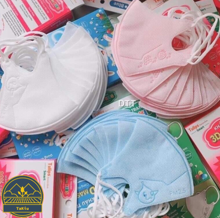 Hộp 10 Chiếc Khẩu Trang Cá Heo Dành cho Trẻ Em 3d kids