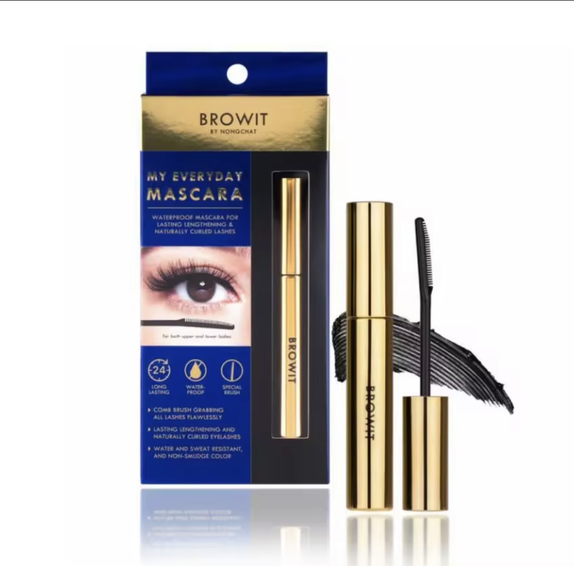 Mascara 2 đầu mistine super Chuốt Mi Mascara Nongchat Browit Thái Lan ⚡⚡ Làm Dày Dài Mi Chống Nước, Chuyên Dụng Cho Makeupmodel