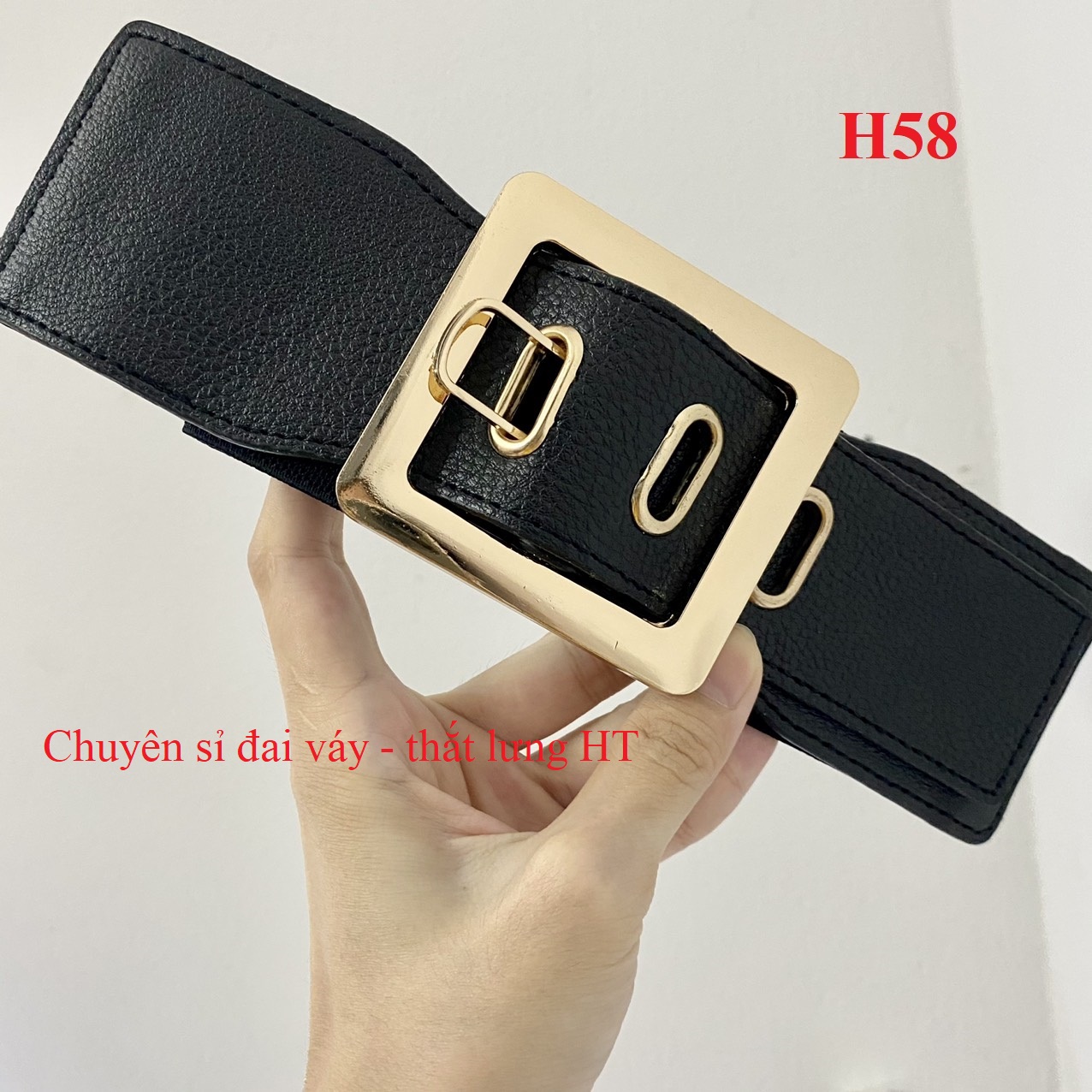 Đai váy belt váy Chun co giãn kim lỗ 6cm H58