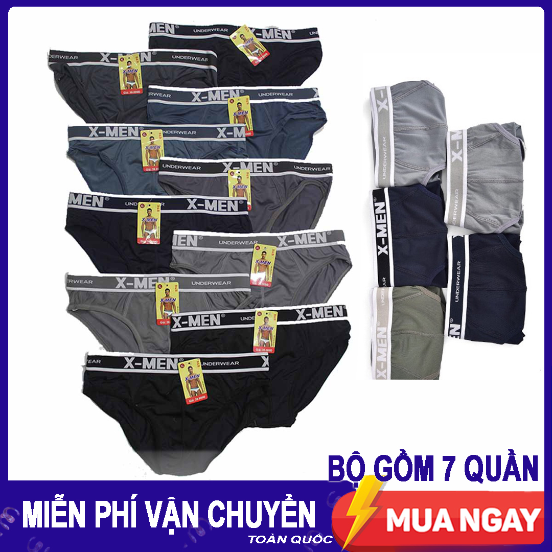 Combo 7 quần lót nam - nhiều màu - thun lạnh cao cấp