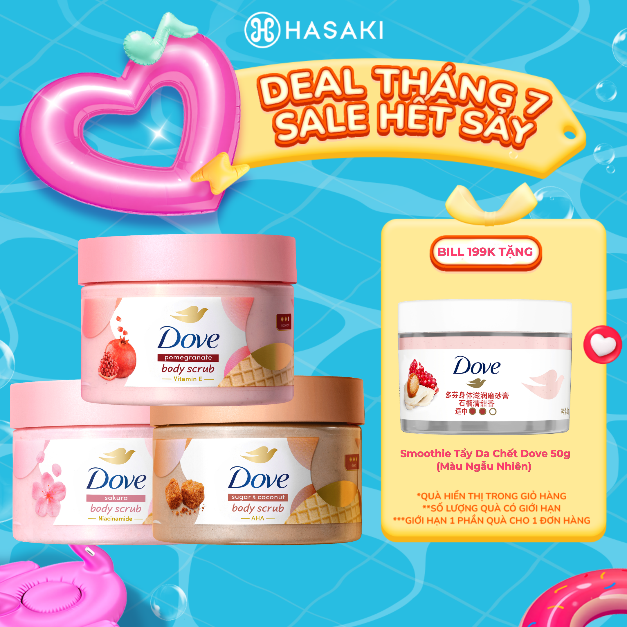 [MUA LÀ CÓ QUÀ] Smoothie Tẩy Da Chết Dove 298g Hasaki Sản Phẩm Chính Hãng