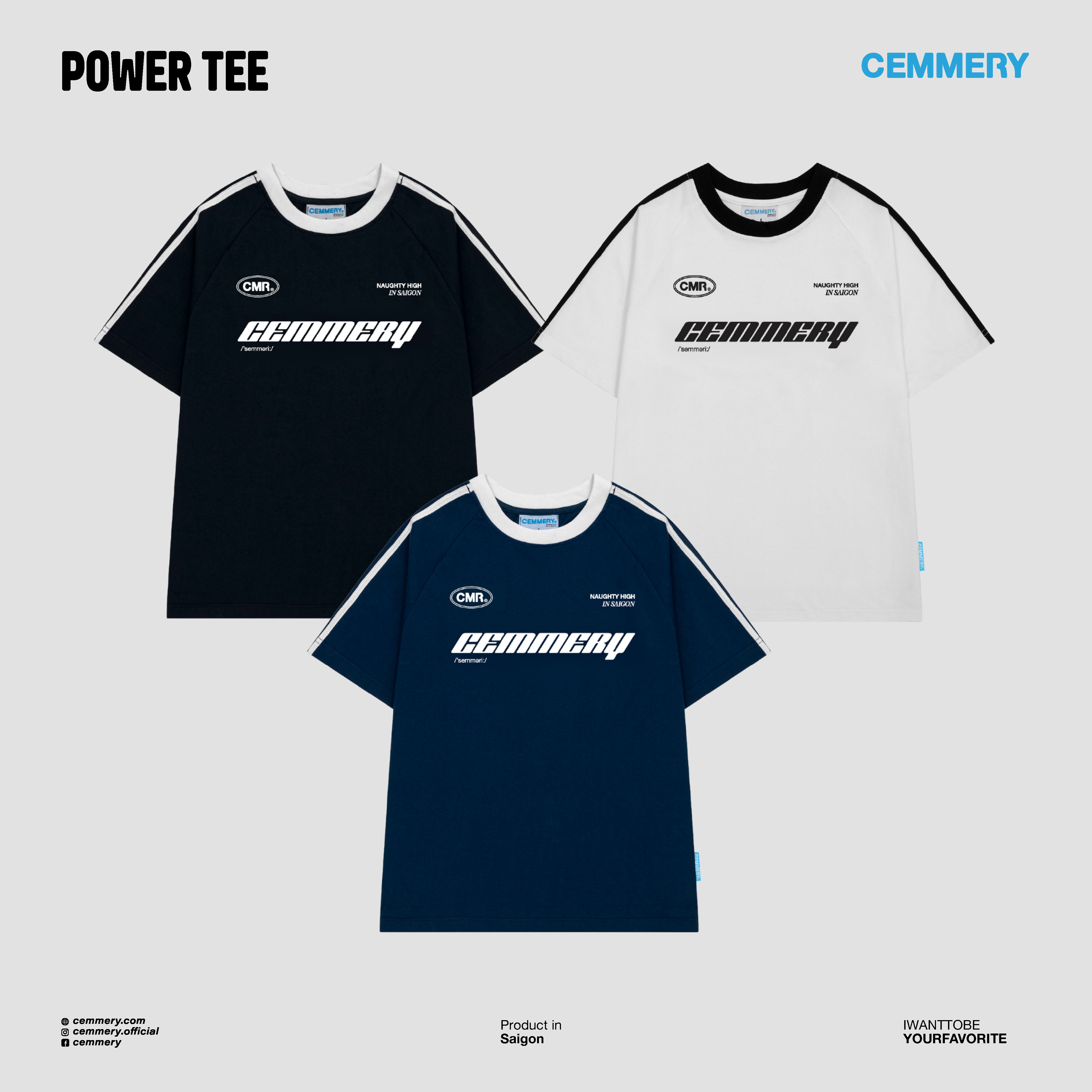 Áo thun localbrand cemmery "power tee" # 3 color