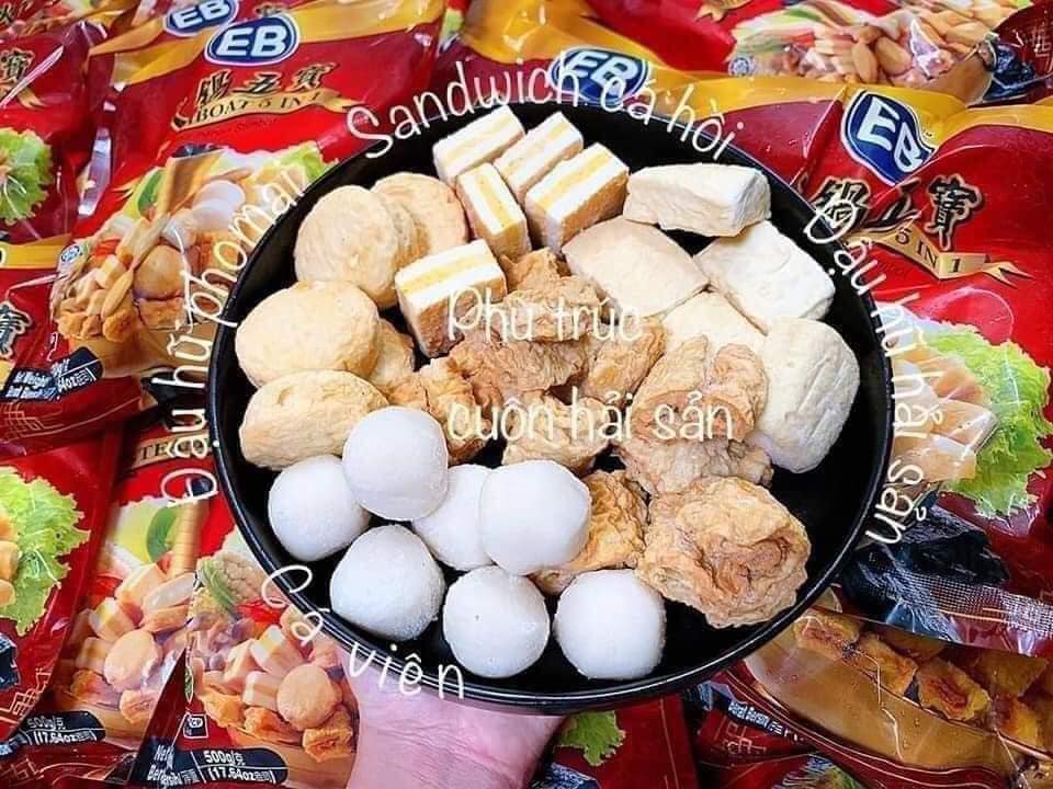 Combo viên thả lẩu thập cẩm 5 trong 1 EB - Steamboat 5 in 1 Malaysia EB