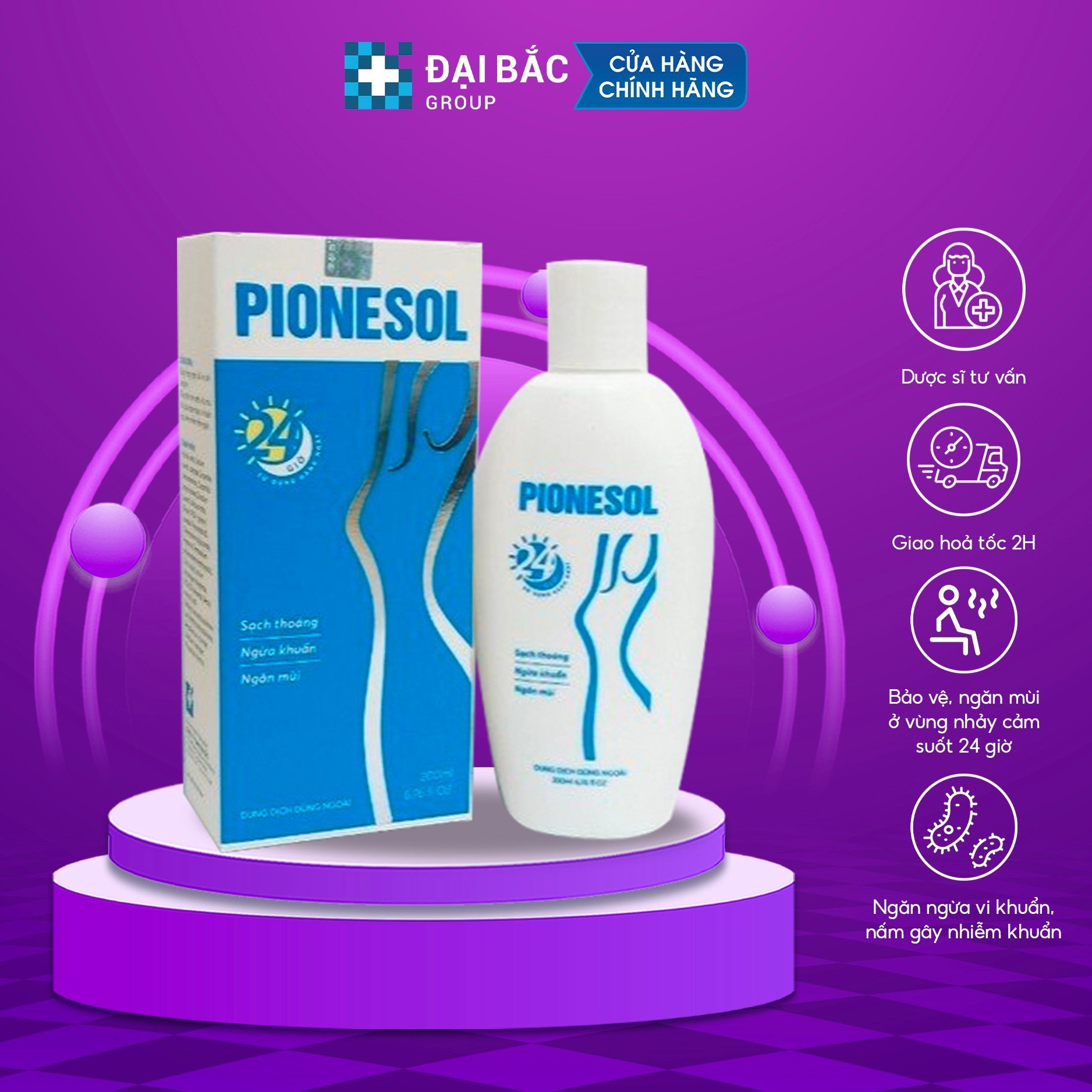 Dung dịch vệ sinh phụ nữ pionesol 200ml/chai