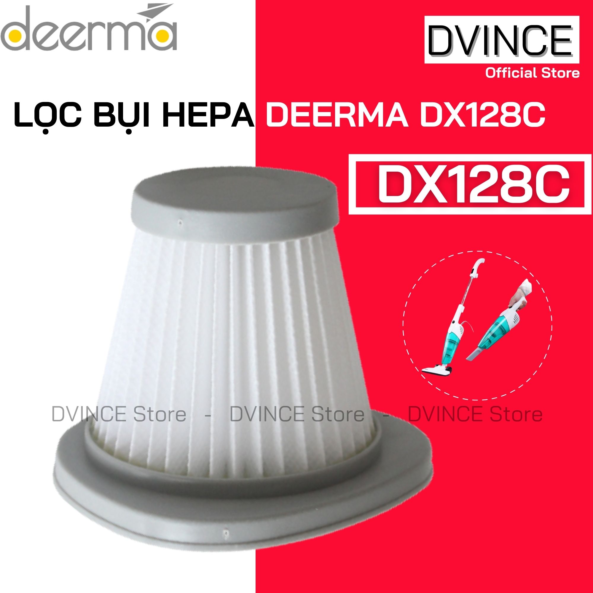Bộ lọc bụi HEPA cho máy hút bụi Deerma DX128C (Lọc bụi HEPA DEERMA DX128C) - DVINCE Store