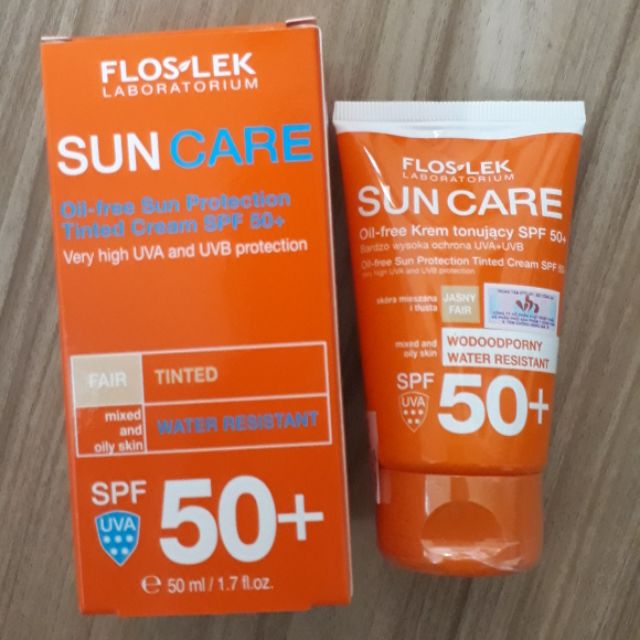 Kem Chống Nắng Kiềm Dầu Floslek Sun Care Oil Free Sun Protection Tinted Cream 50ml