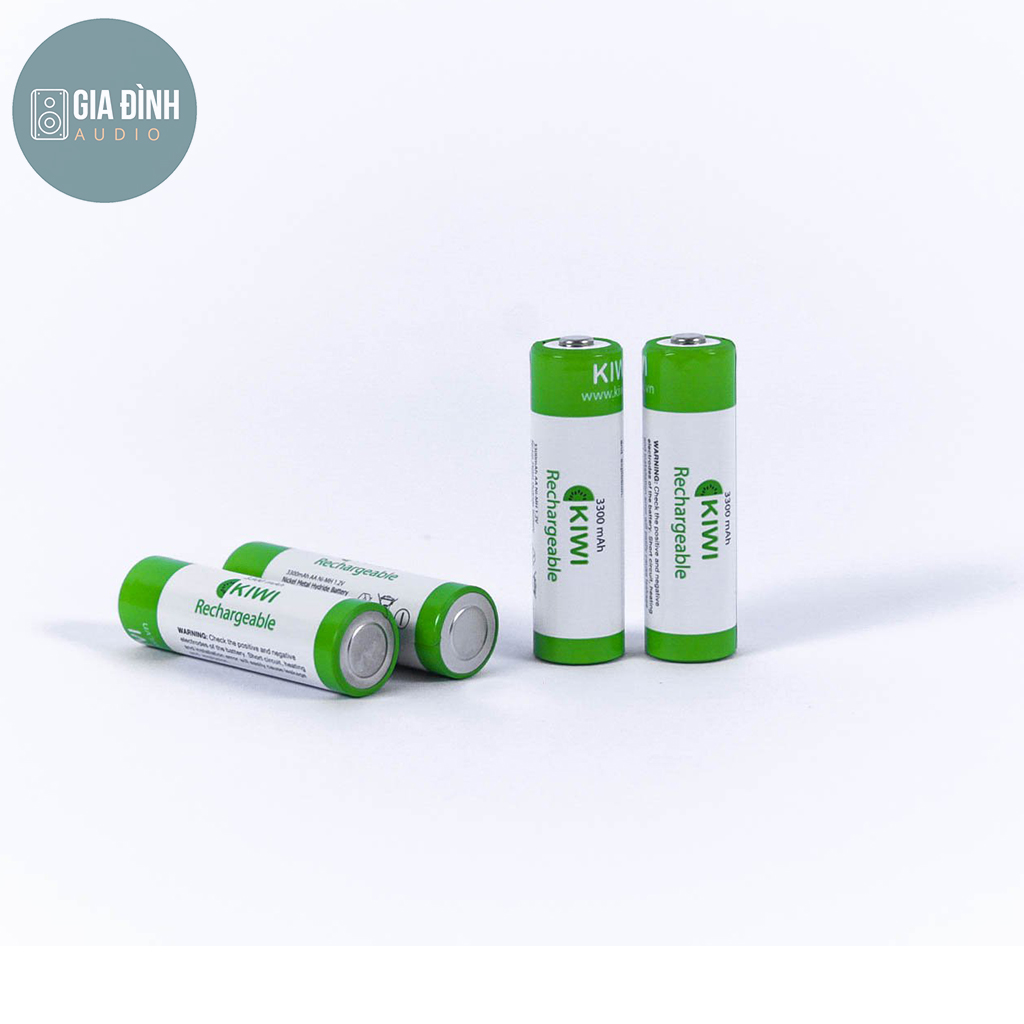 Pin sạc kiwi aa 3300mah vỉ 4 viên - chính hãng, có thể sạc lên tới 1500 lần