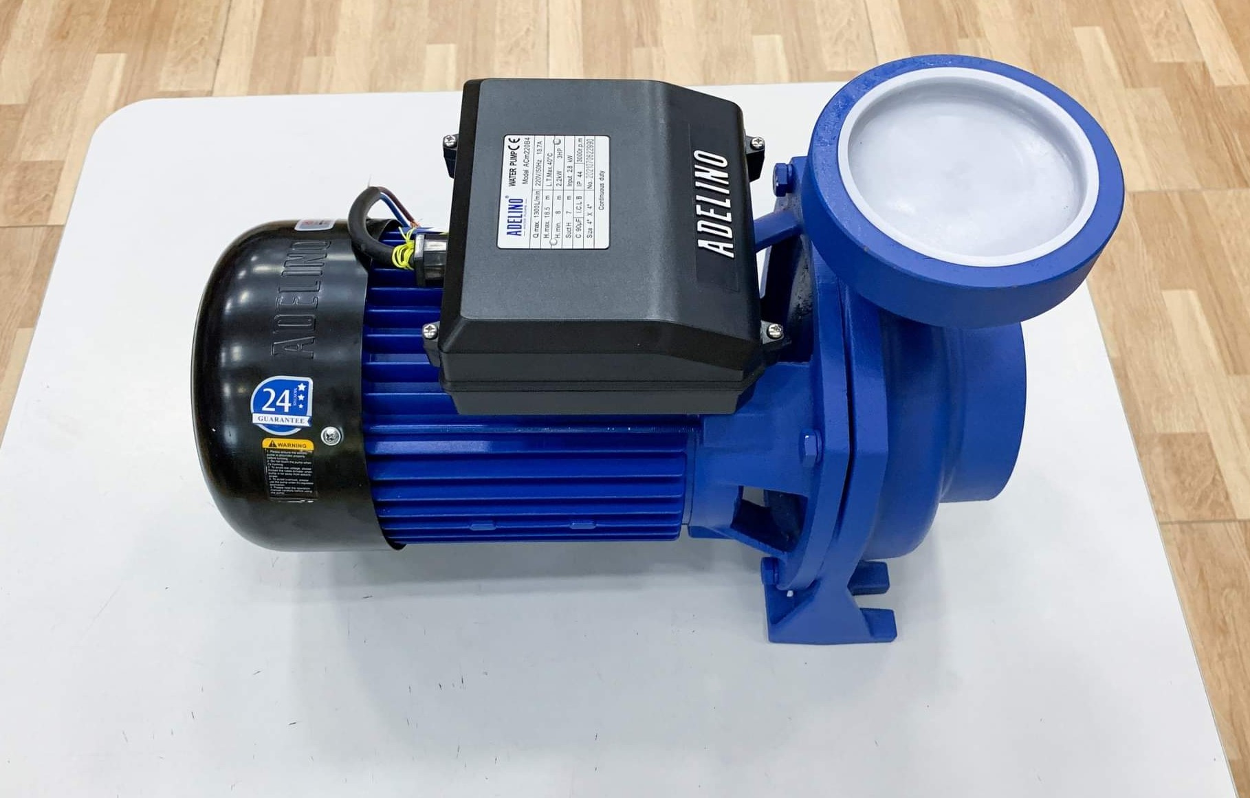 Máy bơm nước 3hp, ống 114-114, hãng adelino , máy bơm nước lưu lượng tưới vườn & cấp nước dân dụng