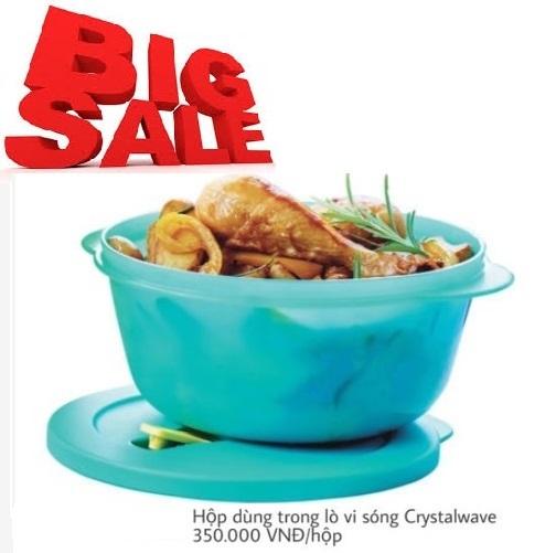 Hộp Tupperware dùng trong lò vi sóng Crystalwave 800ml