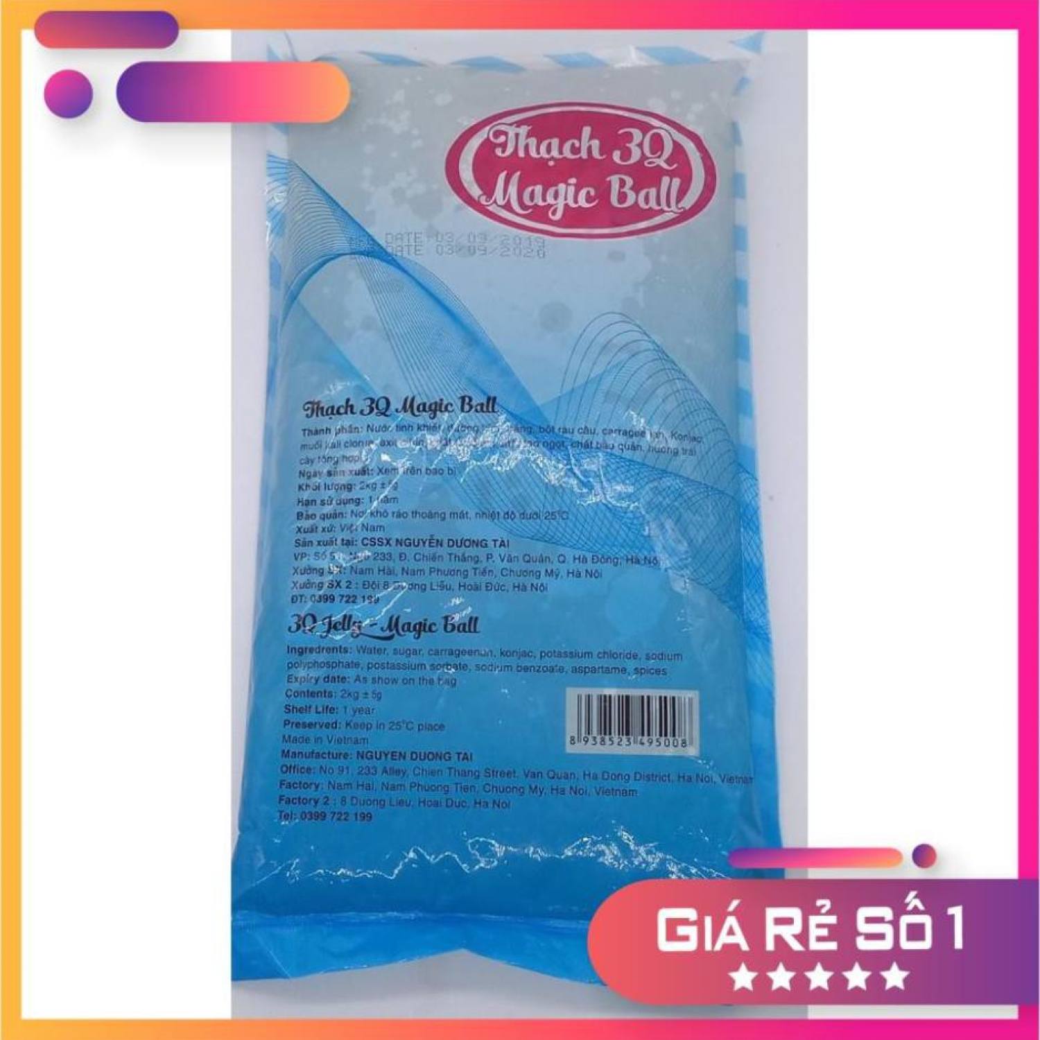 Thạch trân châu trắng 3Q chia lẻ 200g