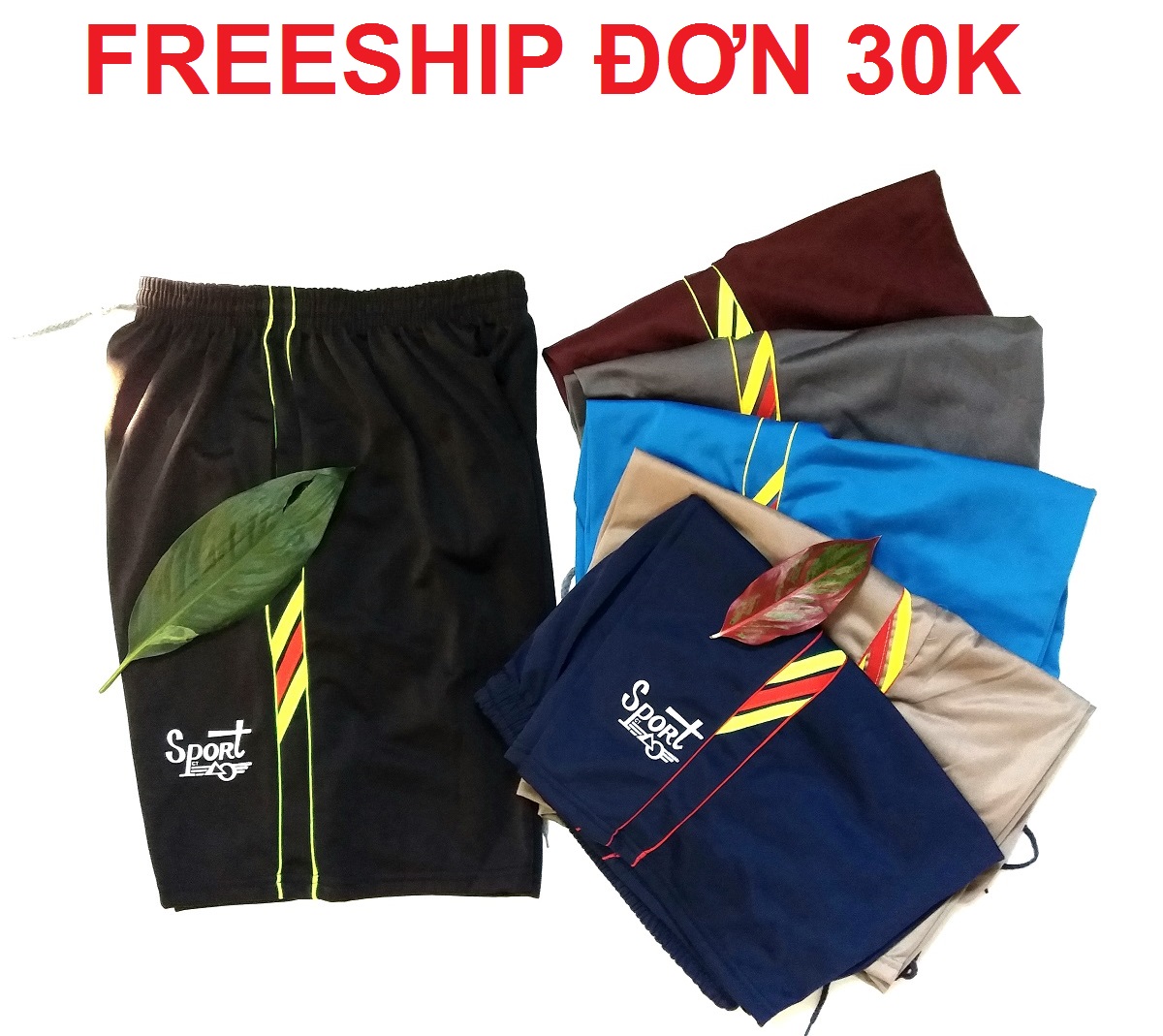 BÔ 3 QUẦN ĐÙI NAM THỂ THAO, QUẦN SHORT NAM, VẢI THUN 2 DA,CO GIÃN NHẸ, PHỐI 2 SỌC, CÓ 2 TÚI HÔNG MQ3- HÀNG VN (ẢNH THẬT)