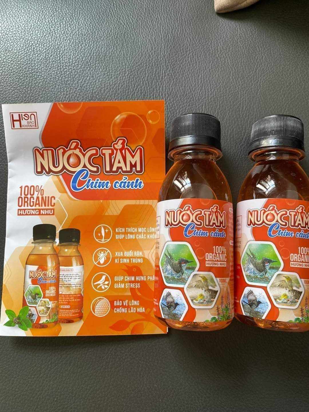 Nước tắm chim cảnh hiển bảo khánh 100ml - nước tắm hương nhu cho chim