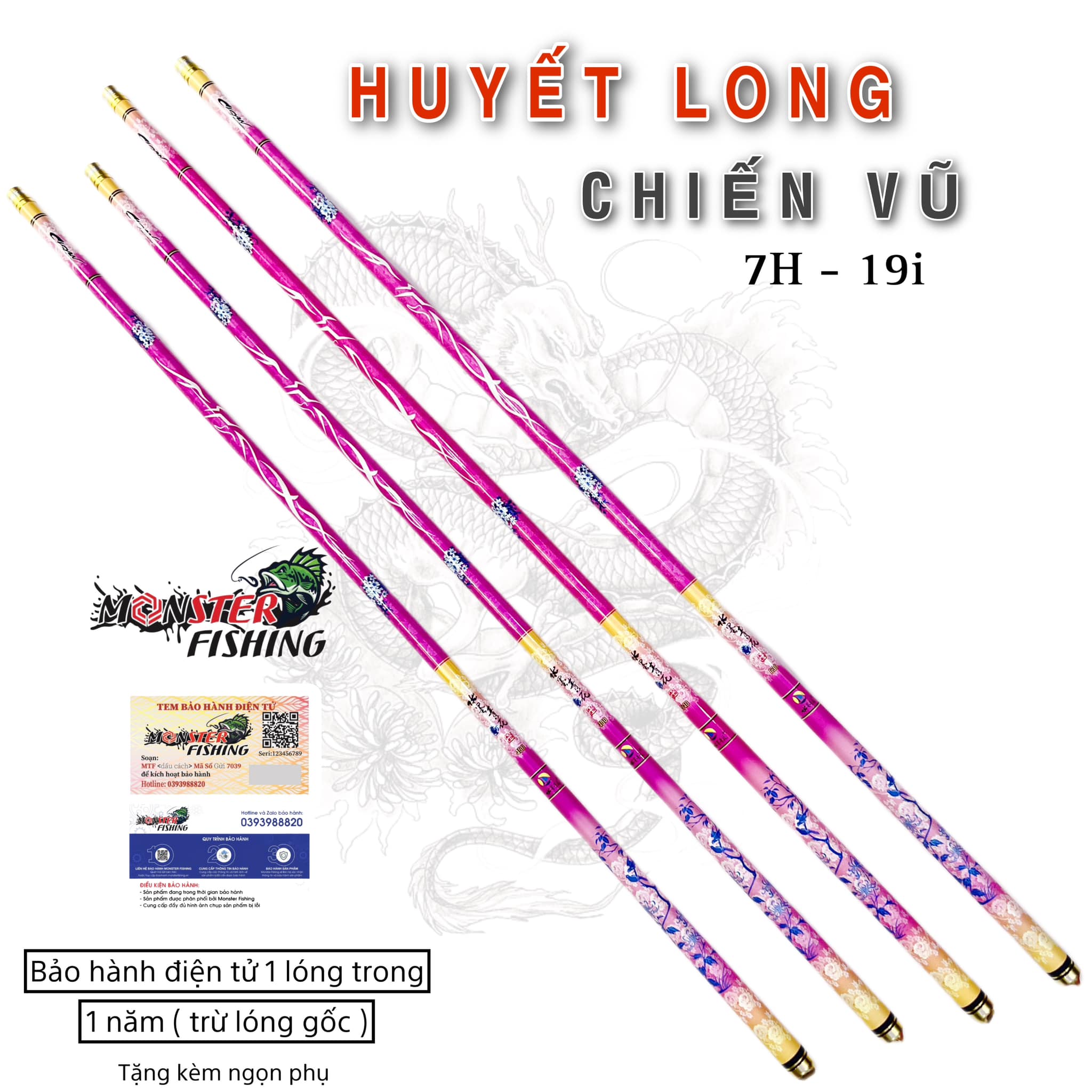 [BẢO HÀNH 12 THÁNG] Cần Câu Huyết Long Chiến Vũ 7H Chính Hãng, Chuyên Săn Hàng, Tải Cá Cao