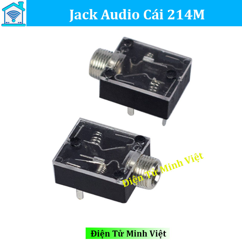 Combo 2 jack audio cái 214m 3.5 - có ốc vặn