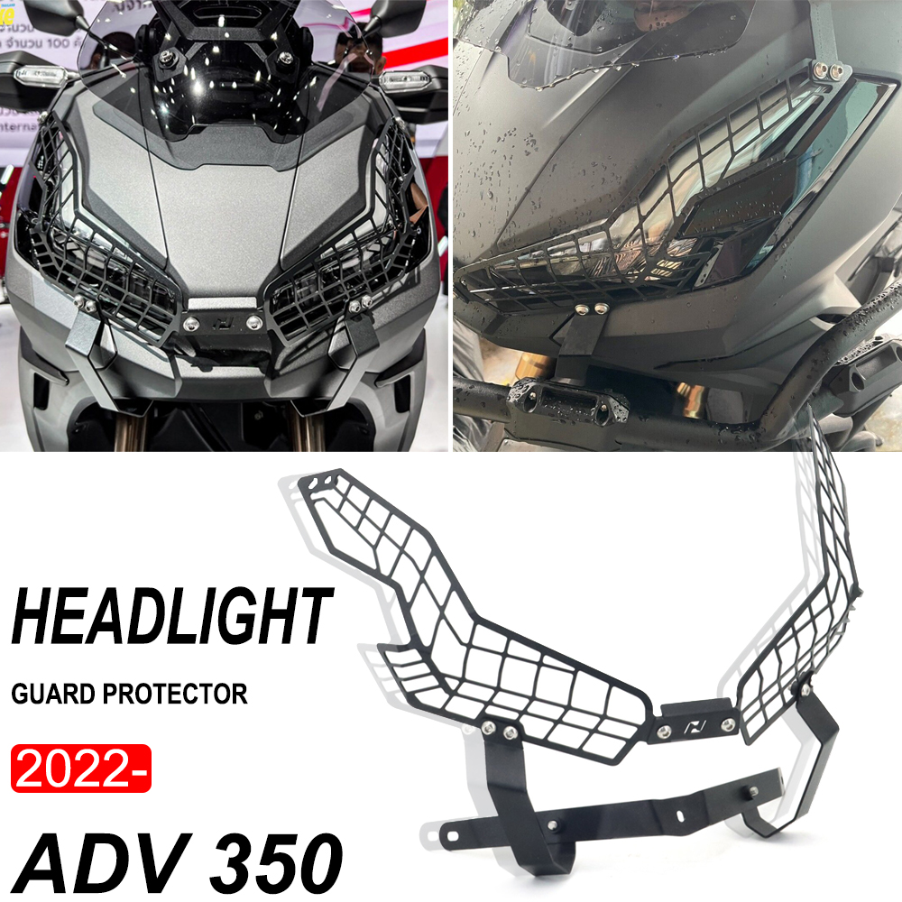 Cho Honda adv350 ADV 350 adv350 2022 2023 phụ kiện xe máy Đèn pha lá chắn bảo vệ Bảo vệ đèn pha lưới tản nhiệt Bìa