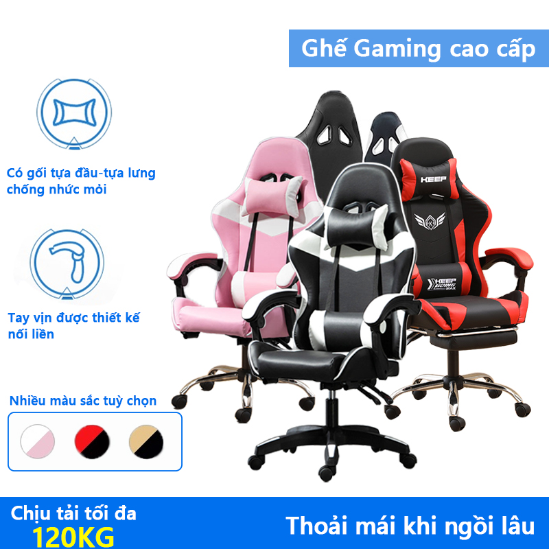 Ghế chơi game Ghế chơi game / Ghế chơi game có chỗ để chân Ghế văn phòng Ghế máy tính Ghế văn phòng Ghế chơi game Chiều cao có thể điều chỉnh Ghế chơi game