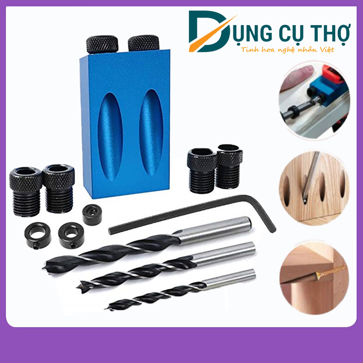 Cữ khoan chéo mini hợp kim nhôm cao cấp Đài Loan