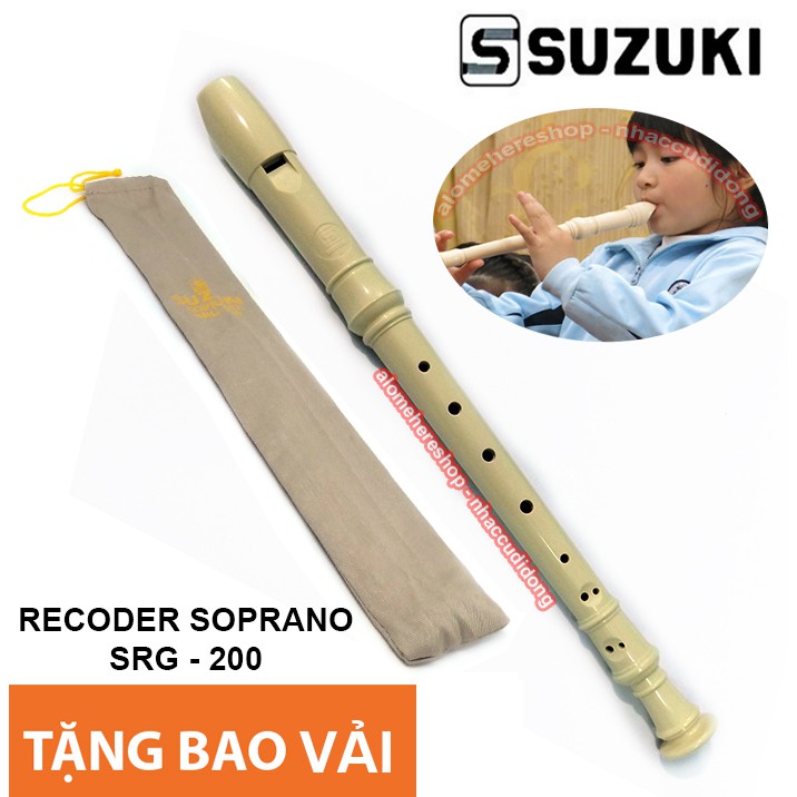Sáo recoder suzuki soprano srg-200 key g