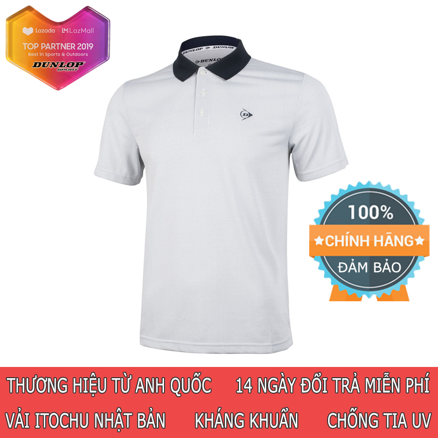 Áo Polo nam thể thao Dunlop - DATES9057-1C Áo Tennis nam Hàng chính hãng thương hiệu Anh Quốc