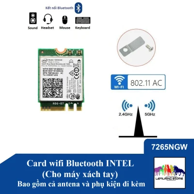 Card wifi Bluetooth INTEL AC 7260 7265 8260 8265 9260 9560 AX200 (cho máy tính xách tay) (11)