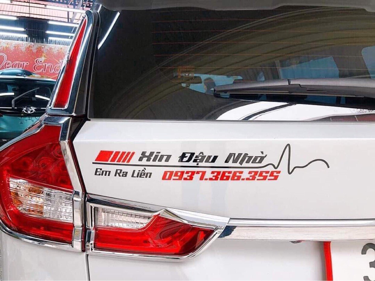 Tem Dán Xe Xin Đậu Nhờ Kèm SĐT Theo Yêu Cầu