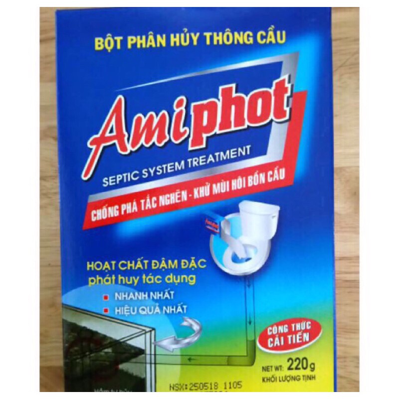 Bột phân huỷ thông cầu amiphot 220gr