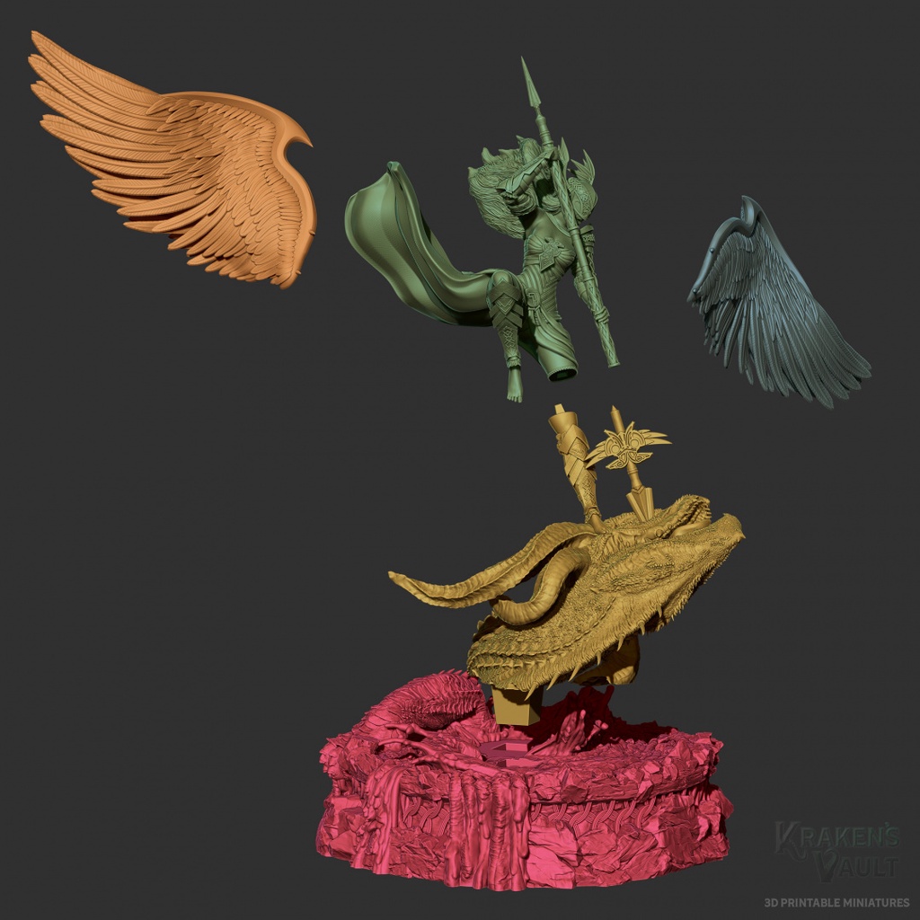 3D Printable Valkyrie Dragon Slayer by Kraken's Vault