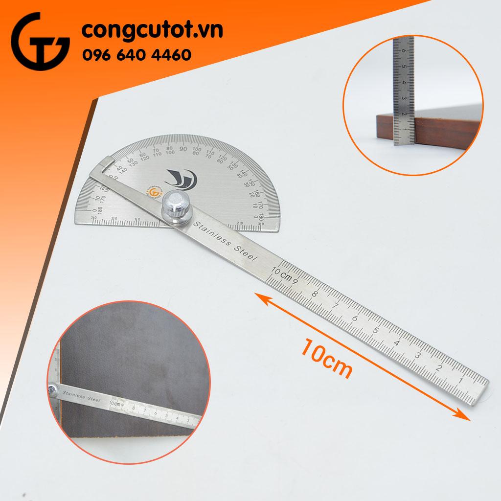 Thước đo góc 180 độ dài 15cm