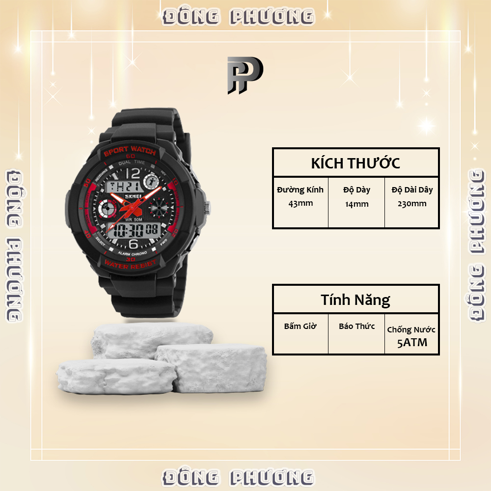 Đồng hồ đeo tay chính hãng skmei 1060 -đồng hồ điện tử skmei timemaster