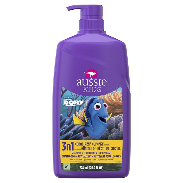 [HCM]Sữa Tắm Gội Xả Aussie Kids 3n1 Melon Head 778ml