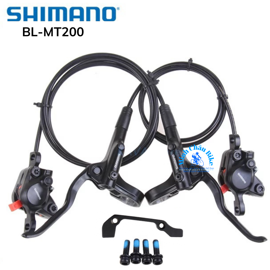 Thắng đĩa xe đạp - bộ phanh dầu shimano bl-mt200 - chính hãng