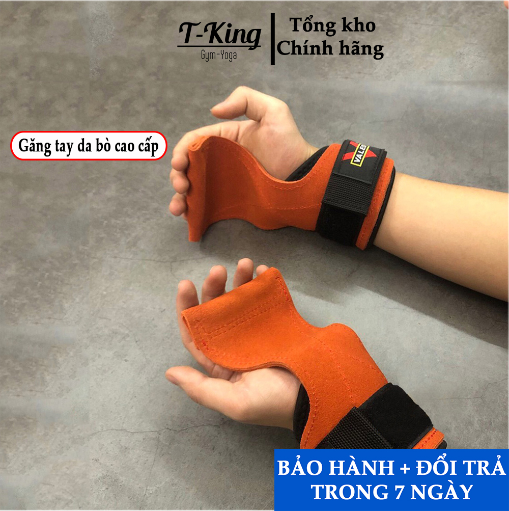 Găng Tay Tập Gym - Dây Kéo Lưng - Strap da bò Cao cấp