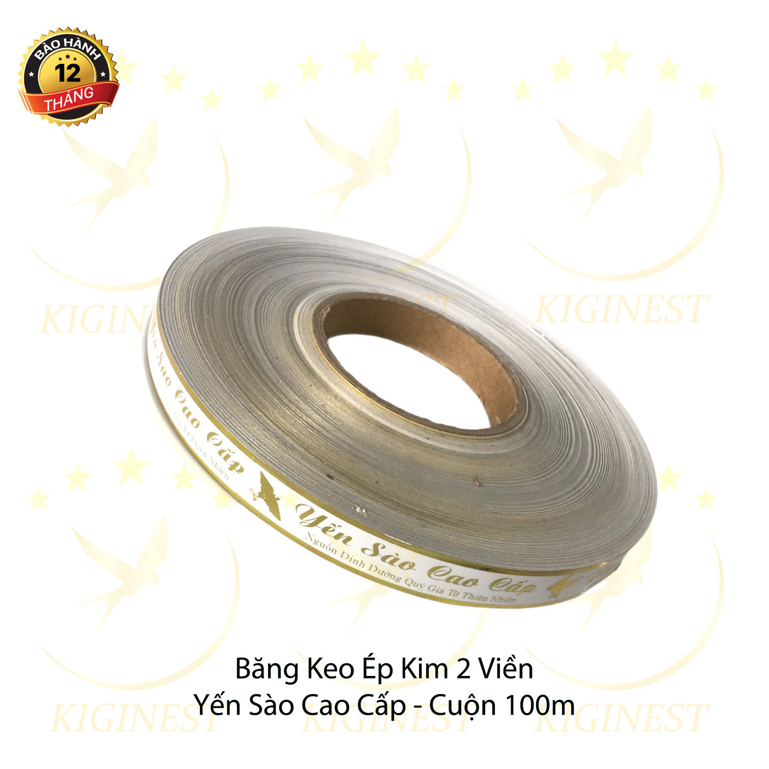 Combo 5 cuộn băng keo yến sào cao cấp - ép kim 2 viền 100m