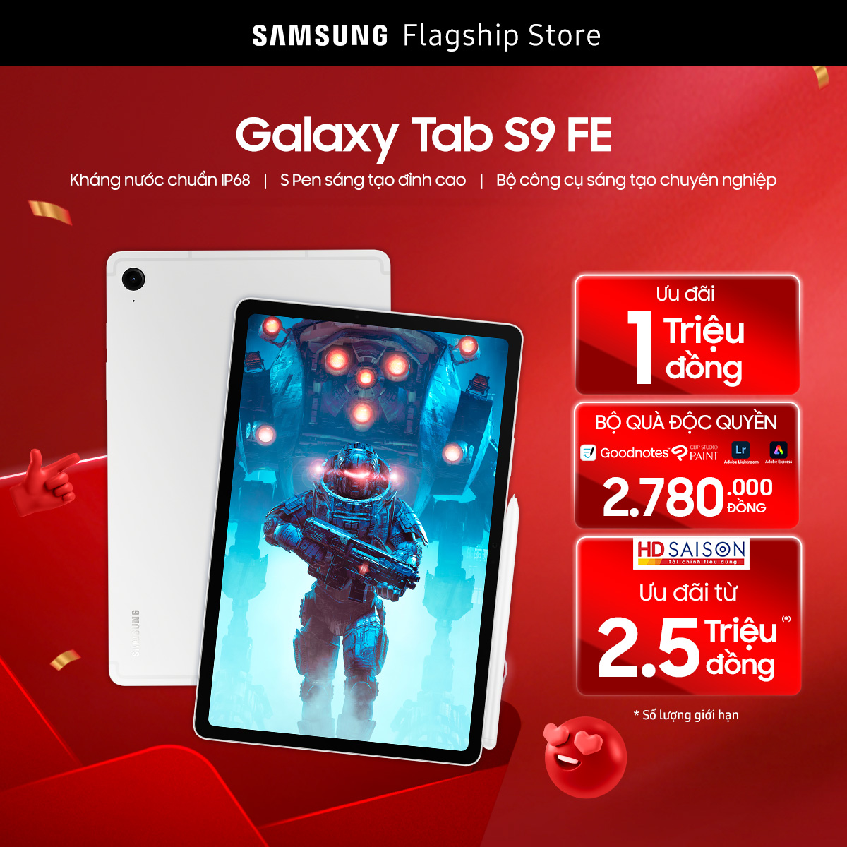Máy tính bảng Samsung Galaxy Tab S9 FE Wifi