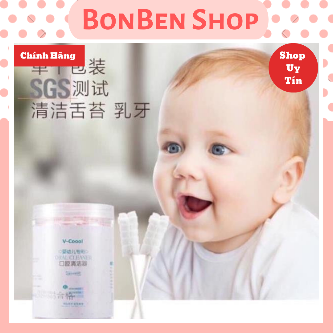 TĂM BÔNG RƠ LƯỠI VCOOL HỘP 30 QUE DỄ DÀNG VỆ SINH CHO BÉ SƠ SINH