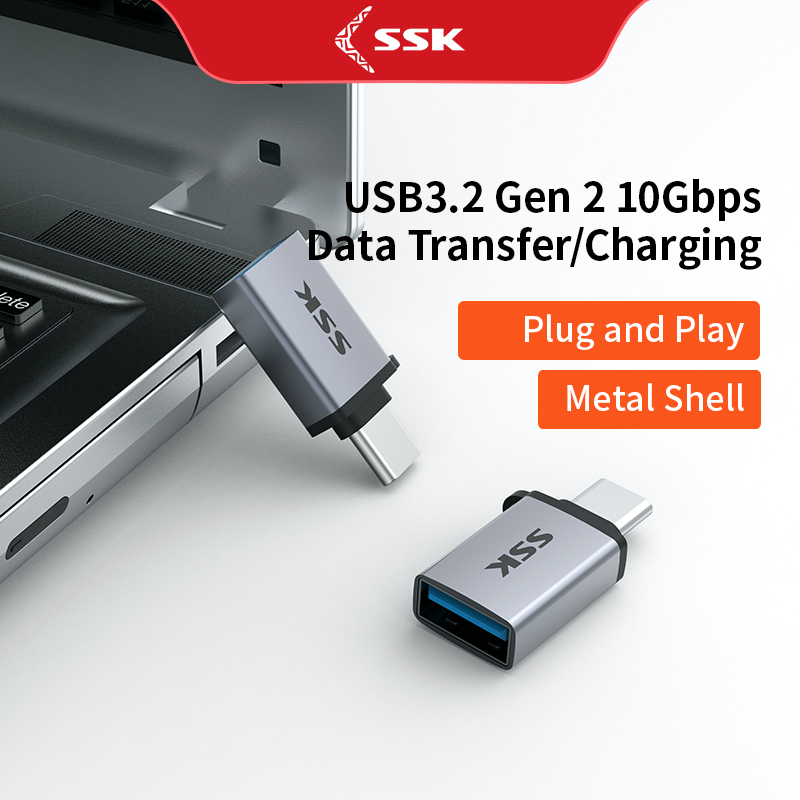 Ssk usb a to c adapter otg type c usb adapter type a female to usb c male adapter for macbook android