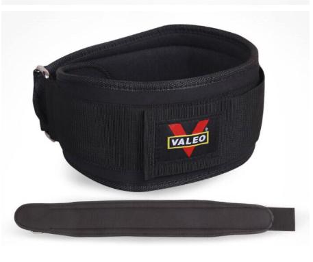 Đai lưng mền Valeo tập gym, phụ kiện thể thao