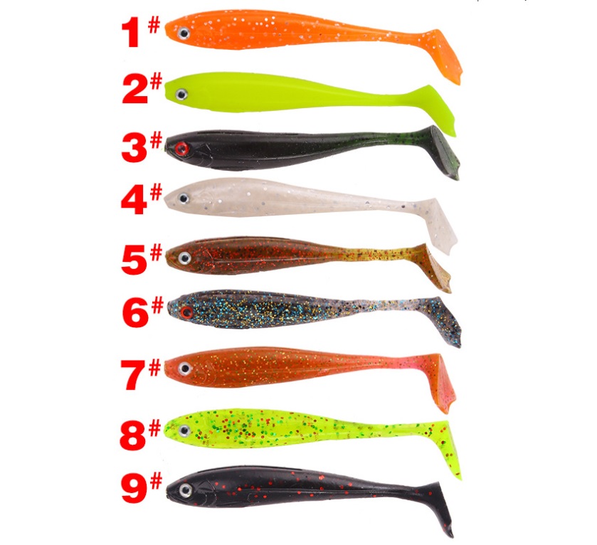 combo 9 Mồi mềm câu lure - câu cá lóc - mồi mềm nff 5g/8.4cm