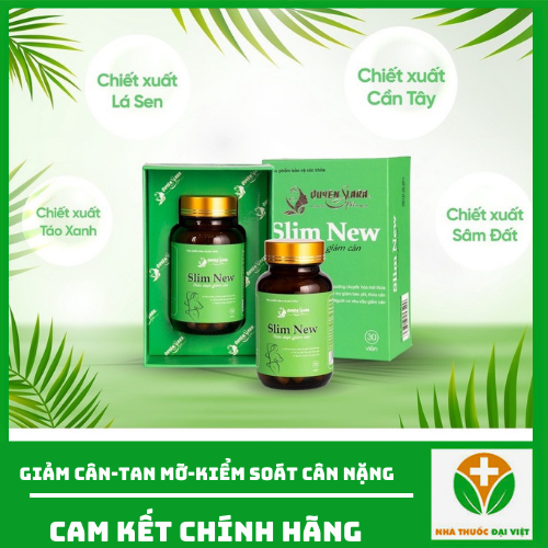  Thảo Dược Giảm Cân An Toàn,Giảm Cân Cấp Tốc Slim New QUYÊN LARA 30 Viên Giảm 3-6 kg sau 30 Ngày 