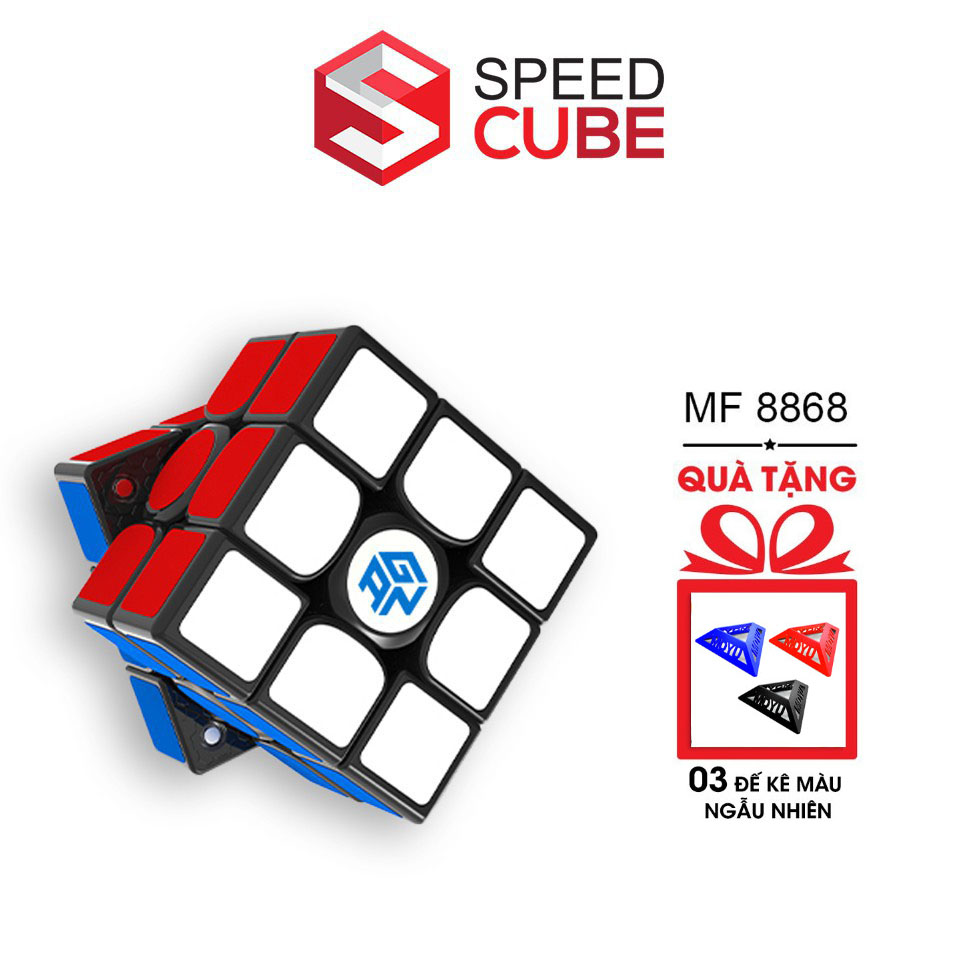 Rubik 3x3 Gan 356 XS Stickerless/Viền đen, Rubik 3x3x3 Nam Châm Chính Hãng Gan - Shop Speed Cube