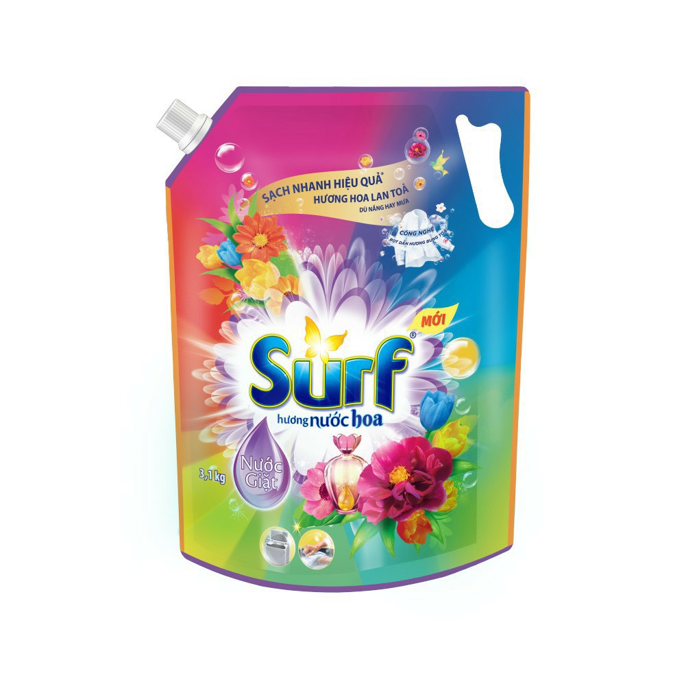 [HCM]Nước Giặt Surf Túi 3.1L Hương Nước Hoa
