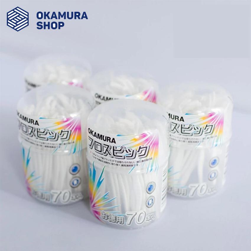 [HCM]Combo 5 hộp Tăm chỉ nha khoa cao cấp Nhật Bản Okamura