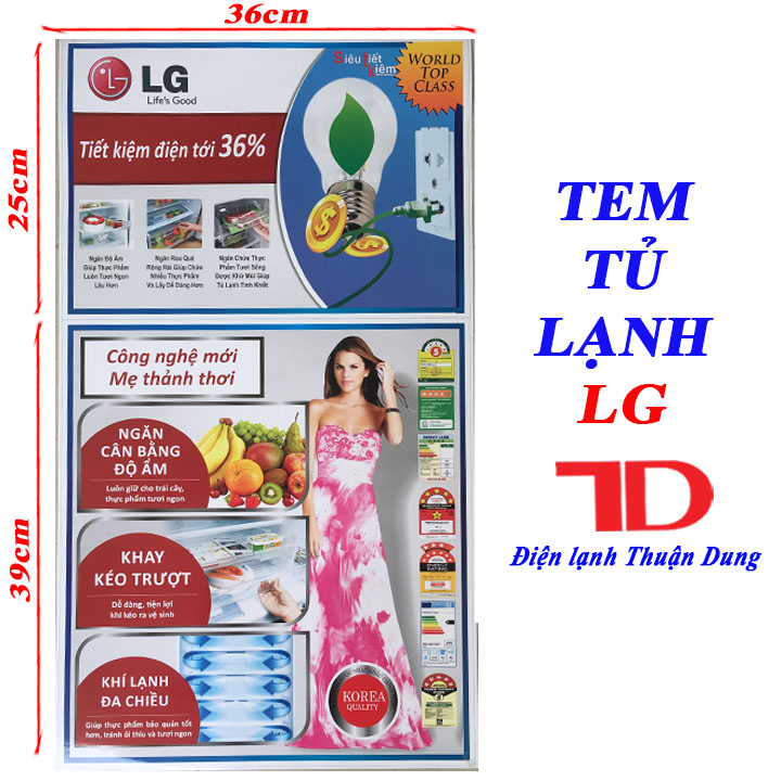TEM DÁN TỦ LẠNH LG, TEM DÁN TỦ LẠNH, TEM TỦ LẠNH, TEM TRANG TRÍ TỦ LẠNH