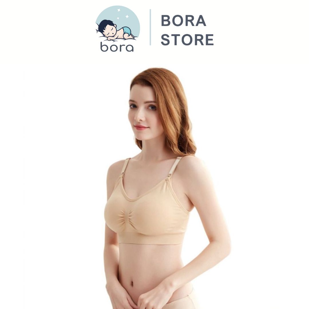 Áo lót cho con bú không gọng, đệm mút mỏng, nâng đỡ ngực chống chảy xệ