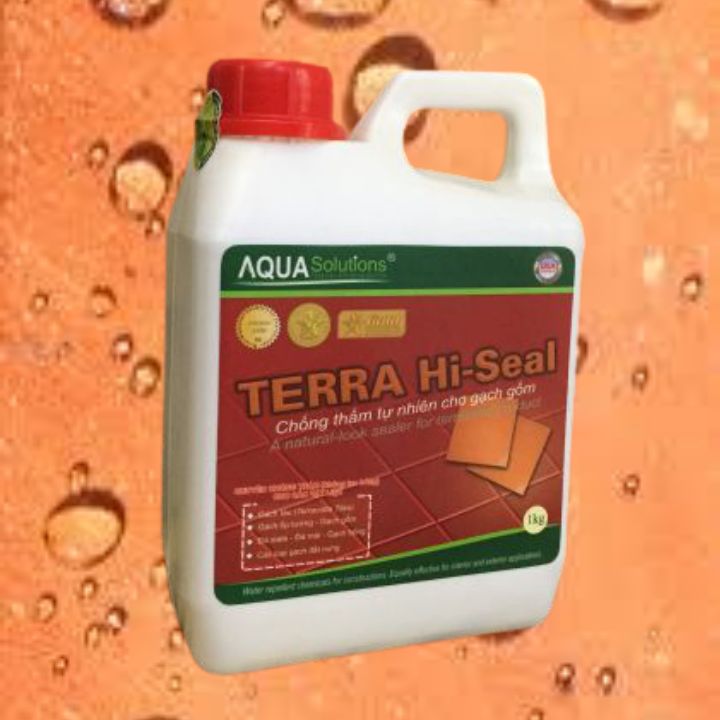 Chống thấm gạch tàu TERRA Hi-Seal (Bình 1kg), trong suốt, thẩm thấu sâu vào gạch tàu, không thay đổi màu sắc của gạch tàu, chống thấm gạch tàu tự nhiên hoàn toàn bề mặt