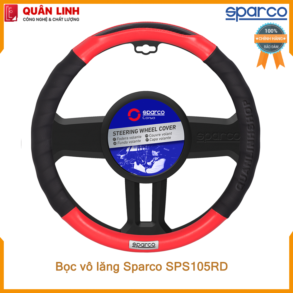Bọc vô lăng sparco sps105rd