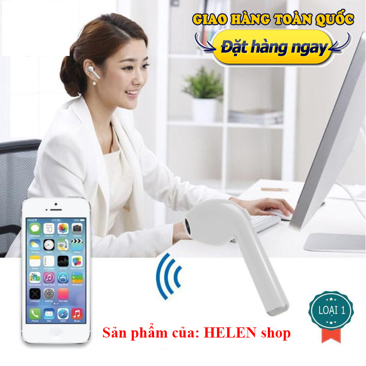 Tai Phone Bluetooth, Tai Nghe Ko Dây, Tai Nghe I12, Tai nghe bluetooth 5.0 i12 TWS cảm biến vân tay, chất âm trầm ấm, phù hợp nhiều thể loại nhạc, chơi game,...Bảo hành 1 đổi 1!