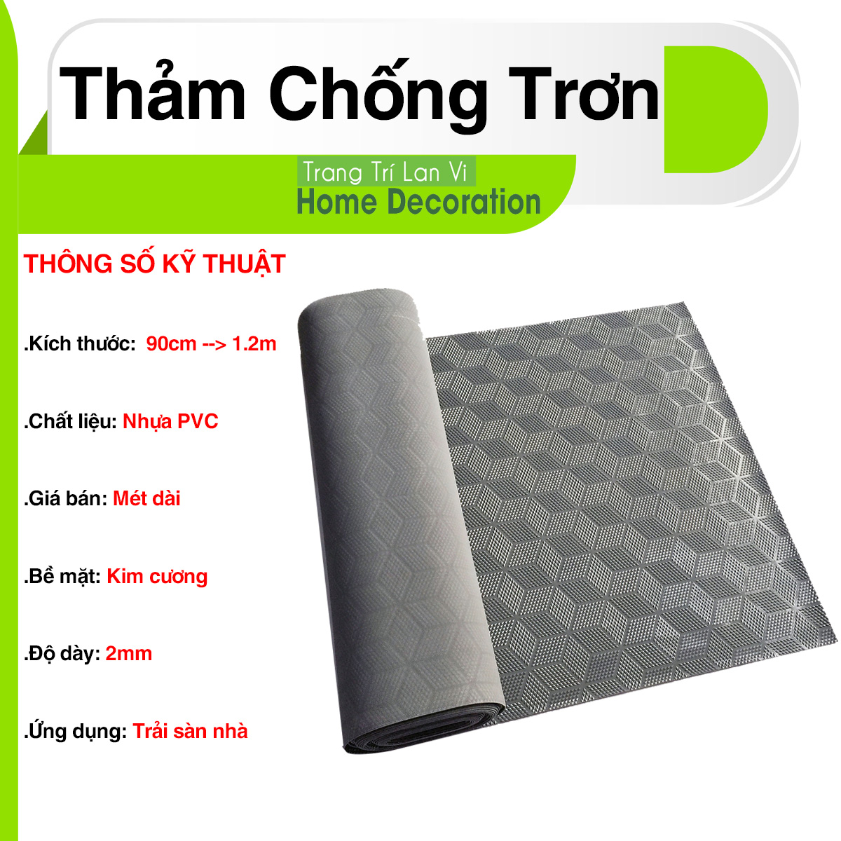 [HCM]Thảm nhựa lưới kim cương chống trơn trượt dùng cho nhà tắm hồ bơi toilet